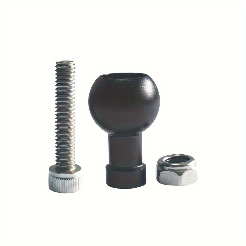 17mm Ball Head Screw Set With M6 Screw Nut British 1/4 Ball Head Screw Adapter Additions Material Motorcycle Mobile Phone Camera Bracket Additions