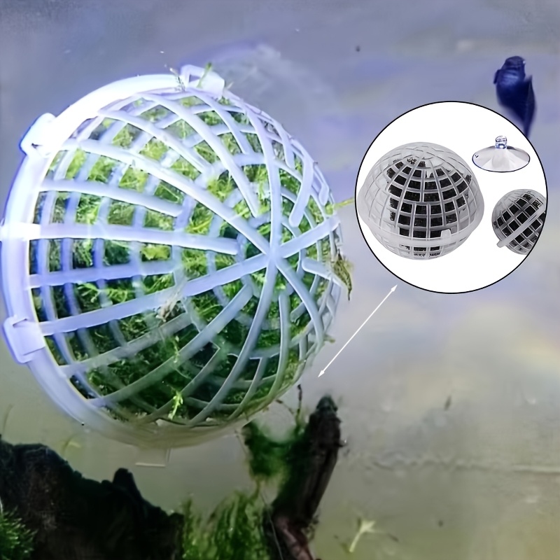 

4pcs Aquarium Moss Ball Holders - Diy Fish Decor, Plastic, Non-electric Filter For Aquatic Plants, Aquarium Accessories