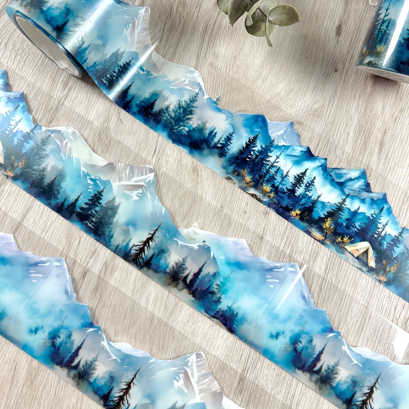 A Roll Of Mountain Landscaping Tape Handbook Diy Collage Decoration Magazine Album Scrapbook Pet Sticker