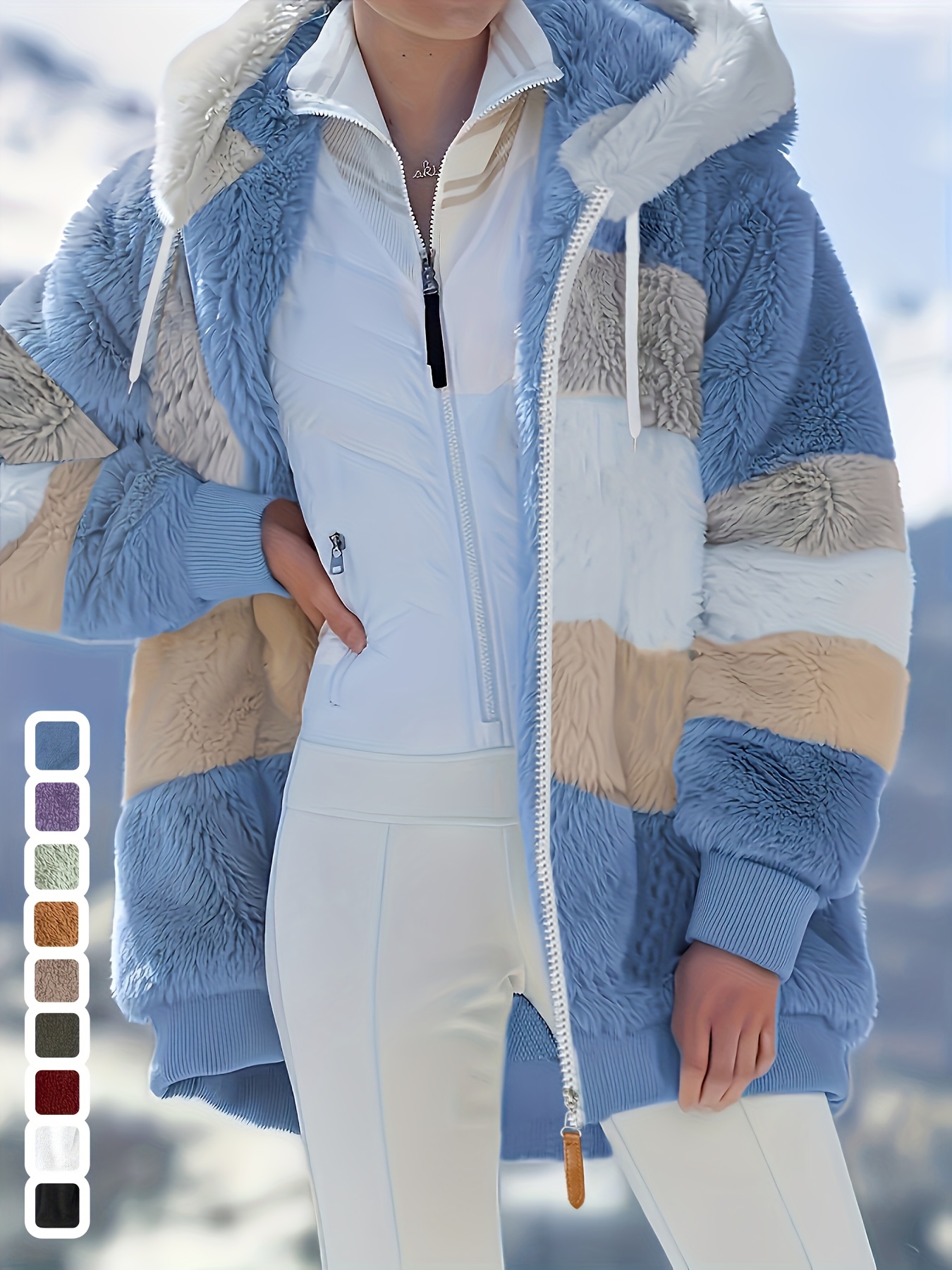 ジャケット・アウター fur docking multi pocket hooded coat GAVAWU Men's Casual Hooded Multi-Pocket Zipper Jacket Coat