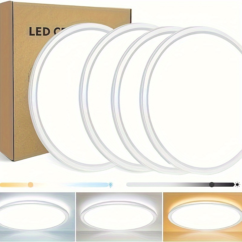 

1/2/4 15.8 Led Ceiling , Super 36w 4000lm Led Ceiling , 3 In 1 3000k/4500k/6000k Round Fixture For , , Dining ()