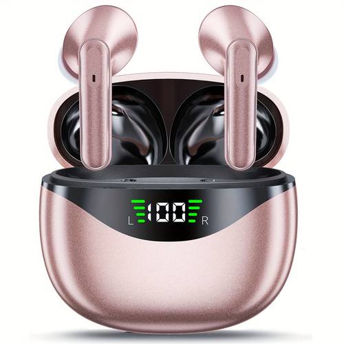 wireless earbuds for music stereo headset touch control in ear earphones sport headphones with led charging case