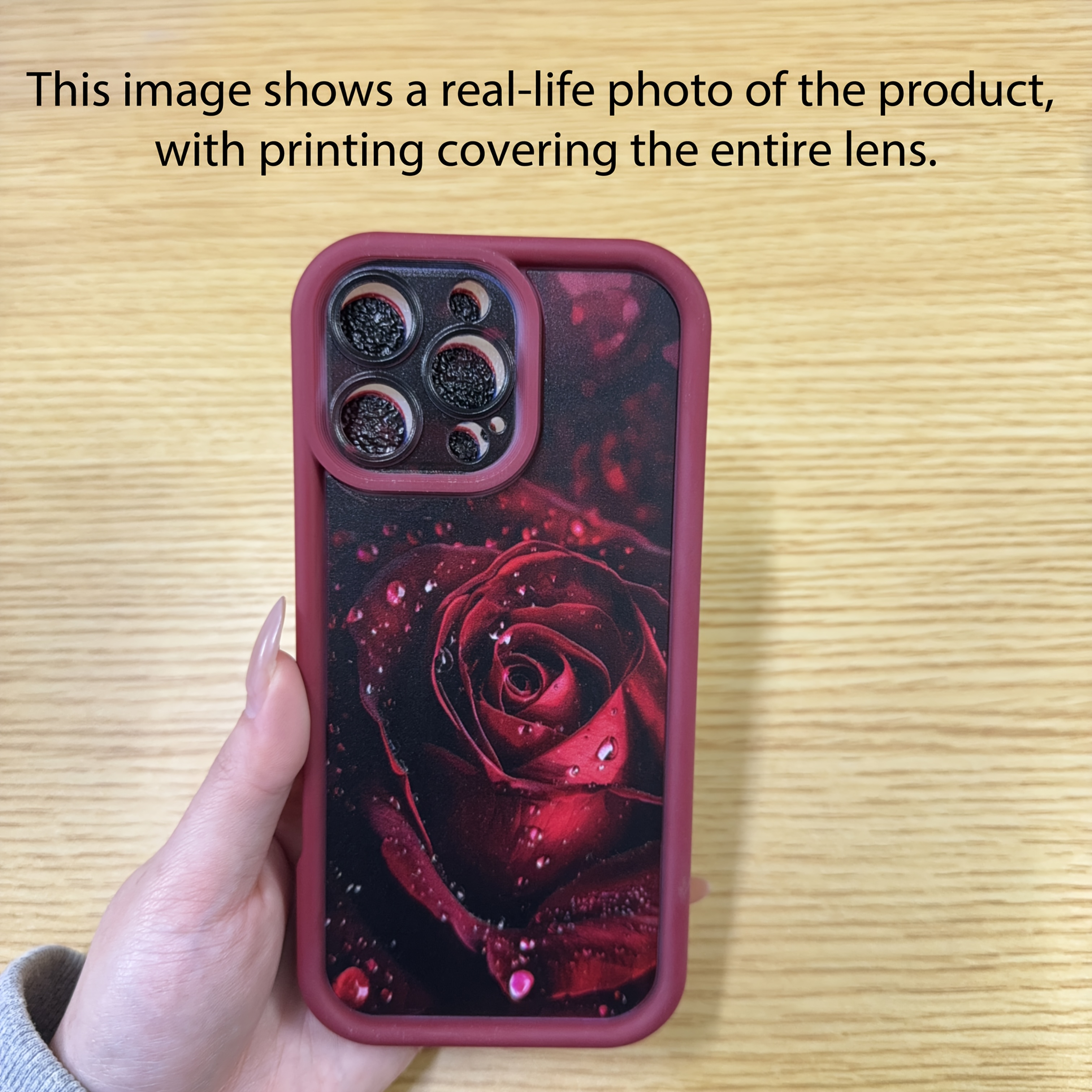 TEMU Étui Téléphone : 1 Élégant Étui Téléphone Goutte de Pluie Rose Bambou Haut, Compatible avec iPhone 17/16/15/14/13/12/11/XS/XR/X/8/7 Plus/Pro