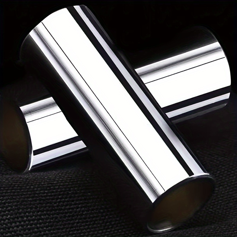 1 X Guitar Glass Or Stainless Steel Slide Stick, Guitar Finger Ring, Clear Finger Sleeve, Glass Material Bakelite Guitar Skateboard Finger Sleeve.