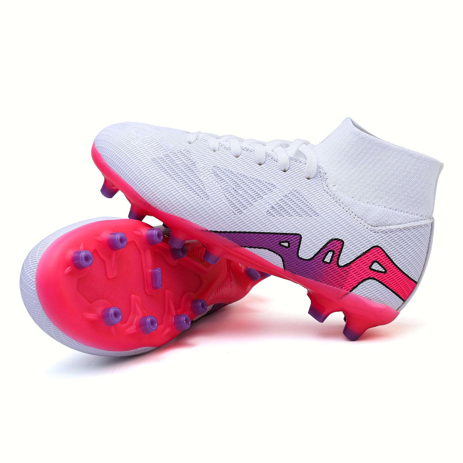 Men&#39;S Football Shoes For Grass Sports Colorful Long-nail Lace-up Football Shoes AG