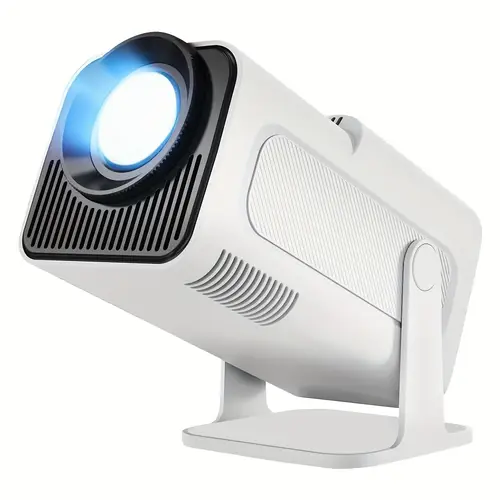 1pc hy320 portable 11 projector native 1080p 4k supports 390ansi brightness dual wifi6 wireless 5 0 180 rotatable home theater projector compatible with mobile phones laptops tablet