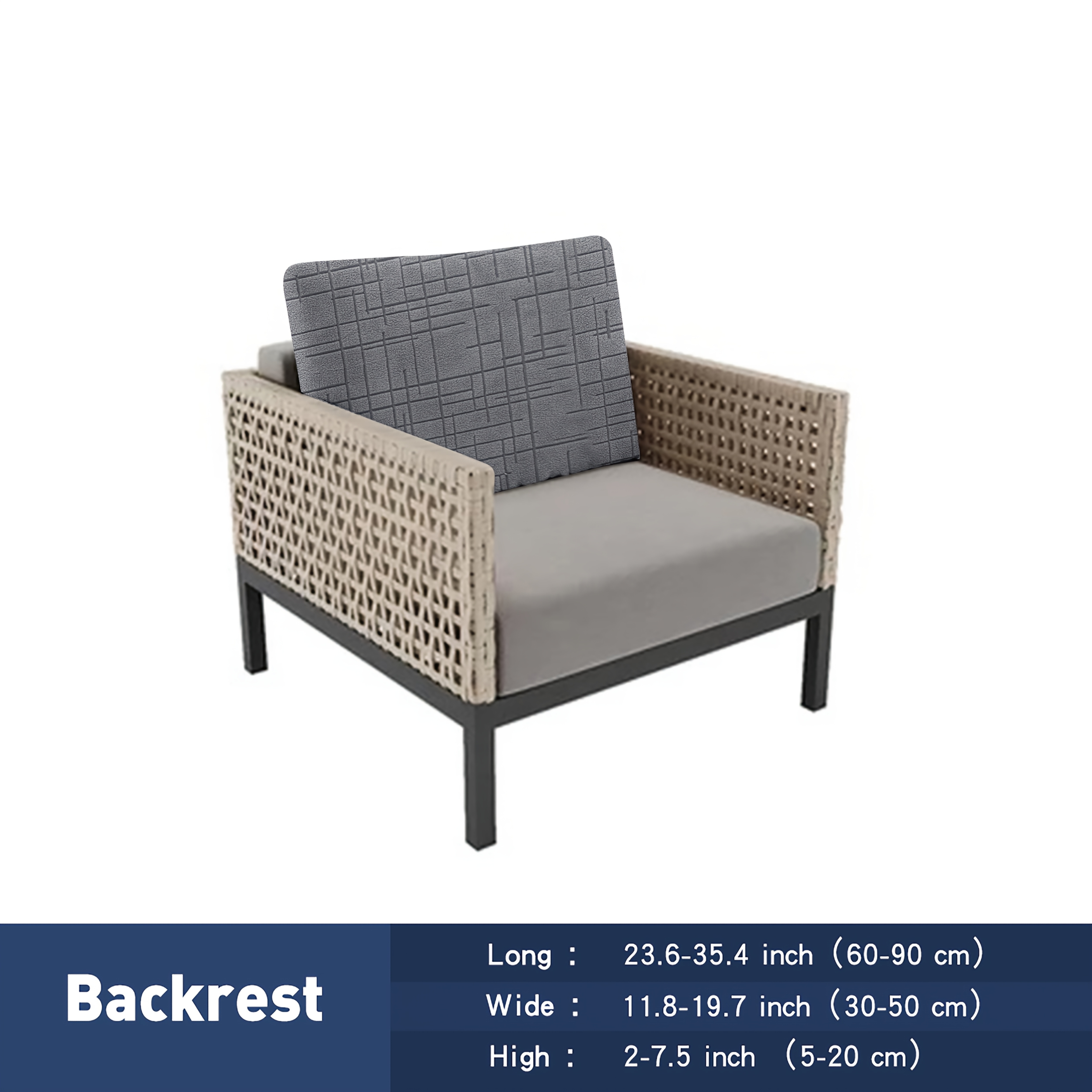 TEMU de Cojín de Sofá Universal para Interior y Exterior con Cruzada de Terciopelo Jacquard de 1/2/3 Plazas, Reemplazo de Respaldo de Cojín de Sofá y