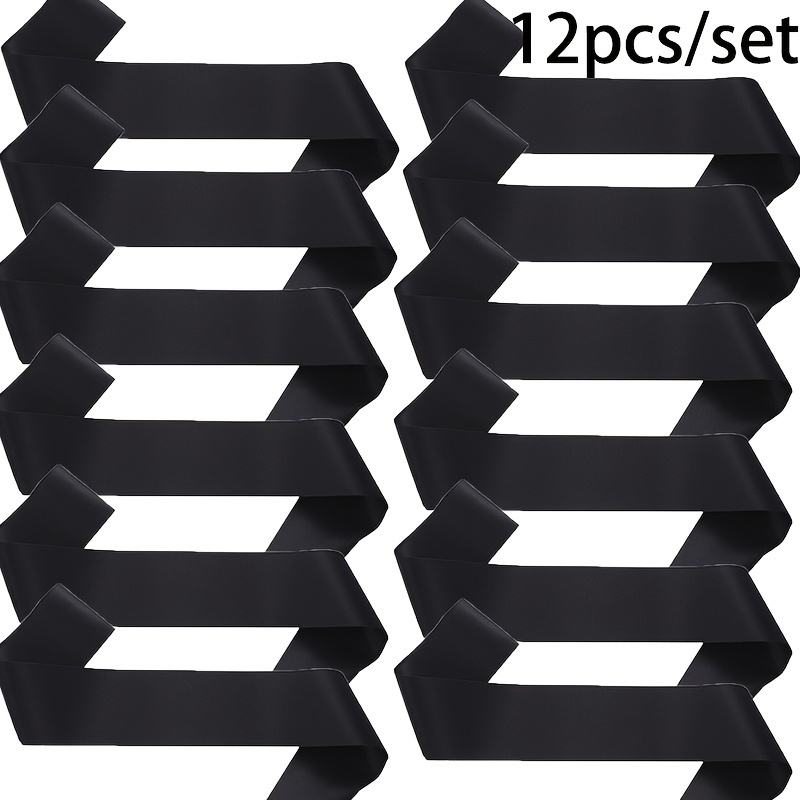 2 Satin-Schärpen Für Abschlussfeier – Schwarz & Weiß, Perfekt Als Foto-Accessoire
