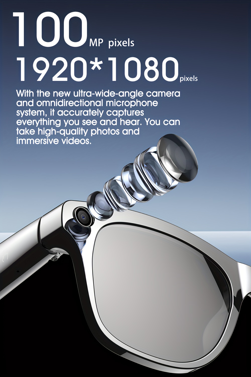 xk oen pro smart glasses with ai translation, music control, wireless, long , headphones & glasses, built-in camera for video recording, photo capture, and phone calls, usb rechargeable, wireless , abs material, magnetic charging, smart glasses for recording, video recording accessory, , durable eyewear Product details 12