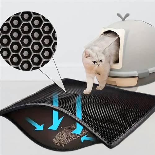 easy to litter mat non slip pet pad for cats and dogs double layer anti litter splash washable floor mat