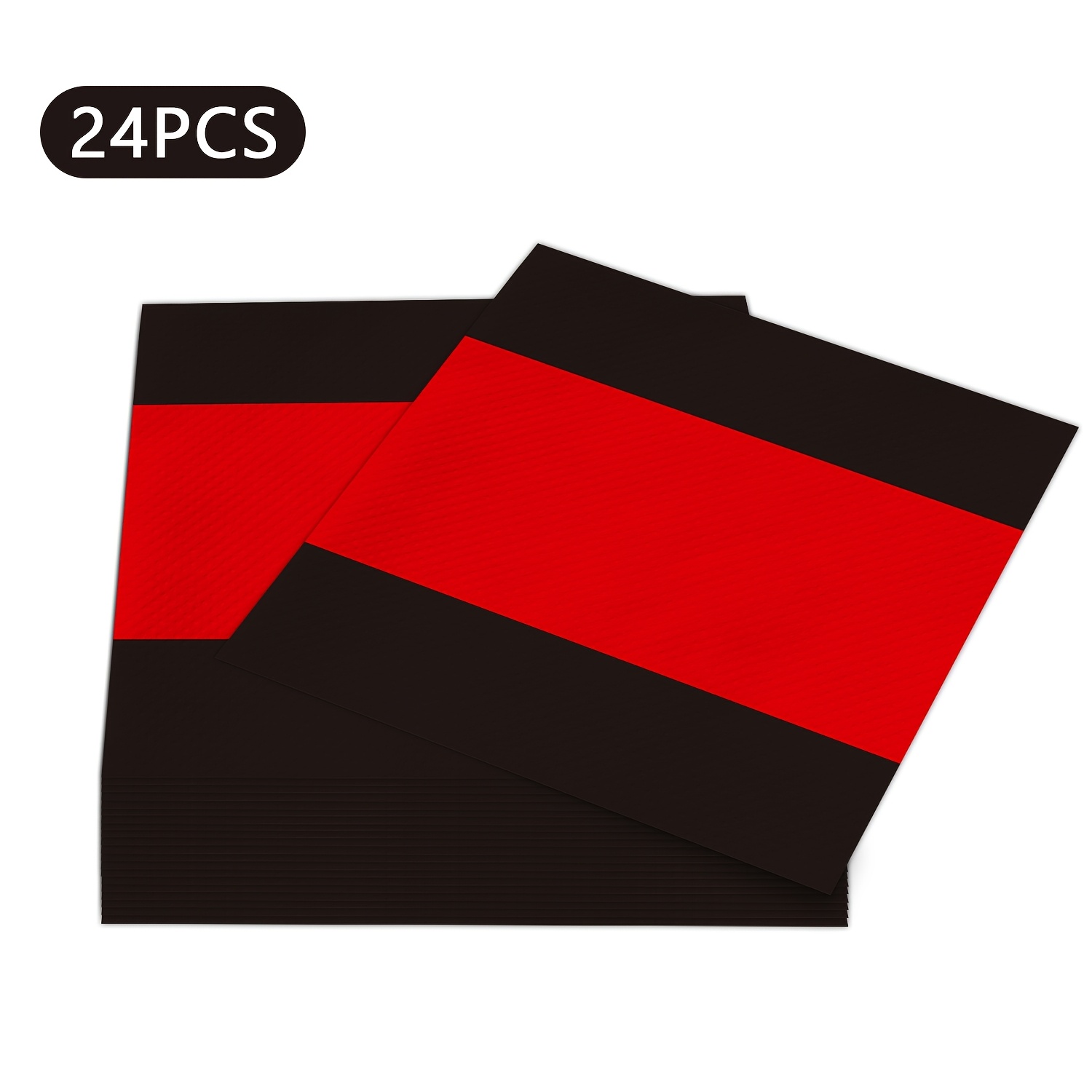 TEMU 24pcs Red And Black Paper Napkins 3 Ply Black And Red Disposable Absorbent Hand Towels Guest Napkin For Graduation Decorations Congrats Holiday