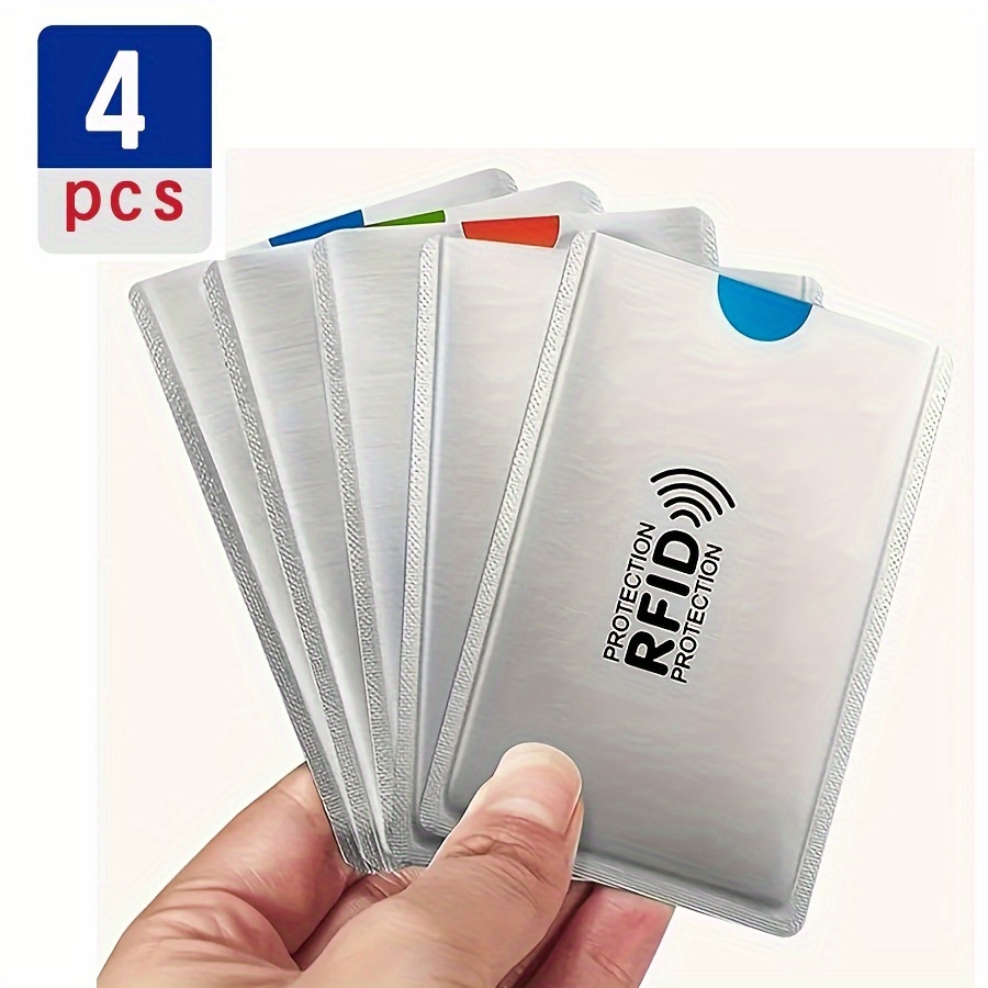 RFID Anti-Demagnetization ID Card And Bank Card Holder, Anti-Scanning And Anti-Slip Aluminum Foil Card Holder, NFC Shielding Card Holder, Desk & Drawer Organizer for Home Storage