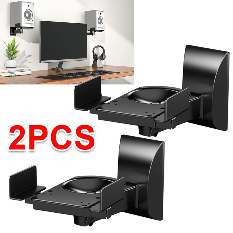 Black Wall Mount Universal Stereo Speaker Bracket