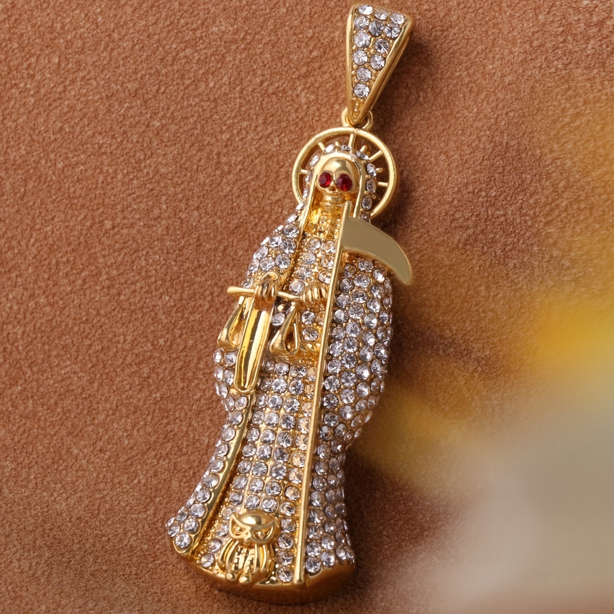 TEMU Collier pour garçon style hip-hop avec pendentif faucille 3D, deux couleurs disponibles