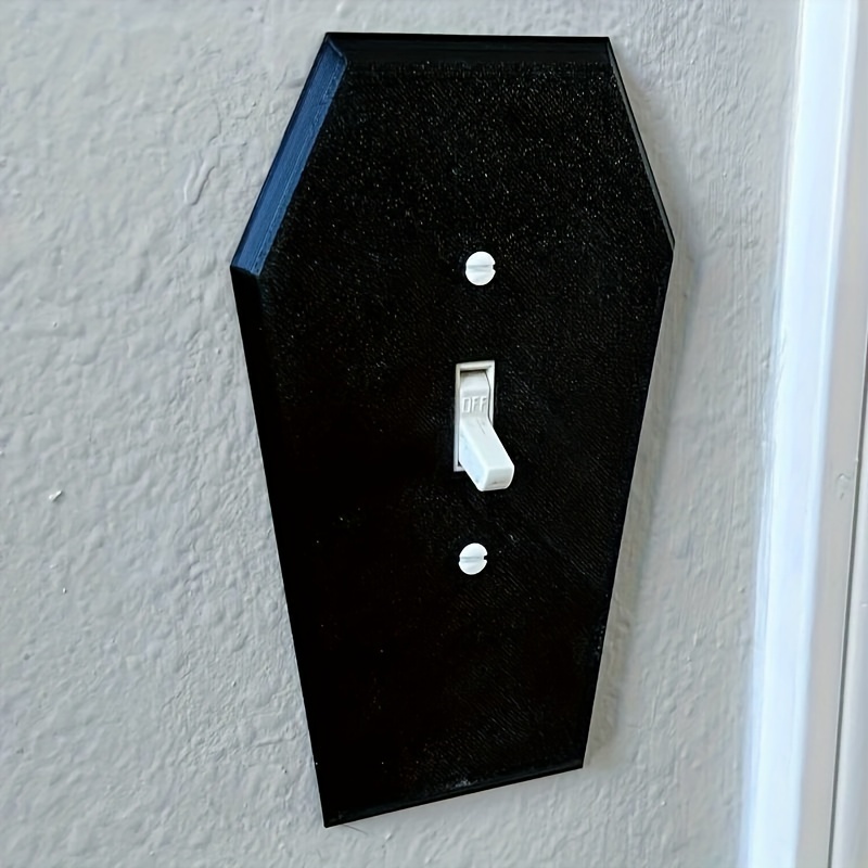 

Gothic Coffin Wall Plate Cover For Light Switch, Home Decor, Halloween Decorations - 3d Printed Artistic Switch Plate, Screw-in Mount, Easy Installation, No Electricity/battery Required