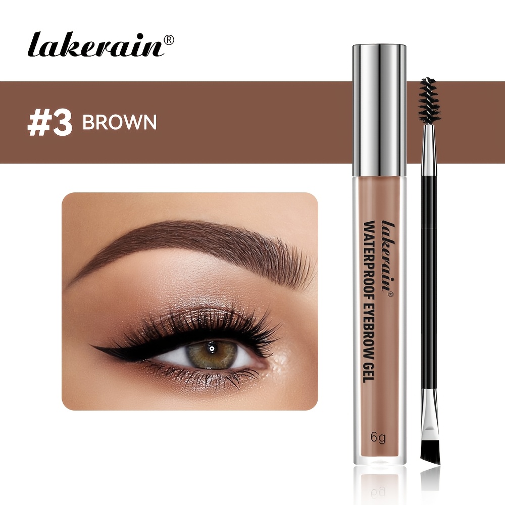 Lakerain Waterproof Eyebrow Gel, Long-lasting, Tinted Liquid Eye Brow Makeup, Sweatproof, Natural