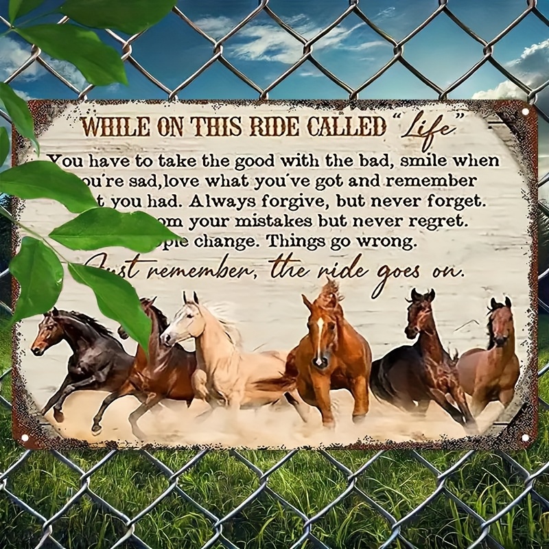TEMU [1pc Décoration Murale Cheval Vintage] Style Ferme Rustique 1pc Cheval en Bois Thème Murale avec - 8X5 Pouces, Fin Vieillie, Art Équestre - pour