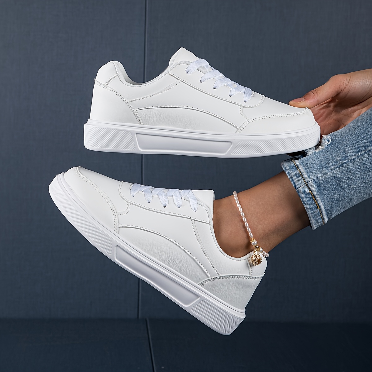 E-shop Influencer-Style, schillernde, lässige Freizeitschuhe mit dicker Sohle, leichte, weiche Sohle, Paar-Style, für den täglichen Arbeitsweg,