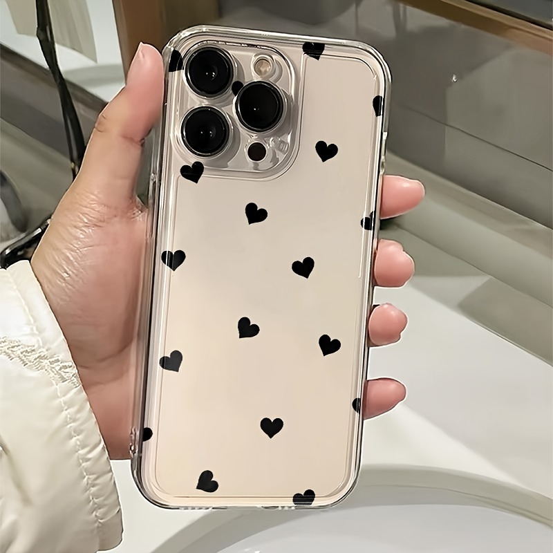 

Small Love Transparent Tpu Anti-fall Protection Mobile Phone Case, Suitable For Apple /15/14/13/12/11/xs/xr/x/7/8/mini/pro/plus/pro Max Protective Case