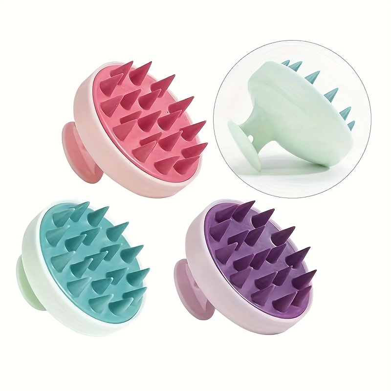 

Silicone Scalp Massager And Shampoo Brush Without Fragrance - Manual, No Batteries Required, Suitable For Body And Scalp Rubbing In Shower Or Bathtub