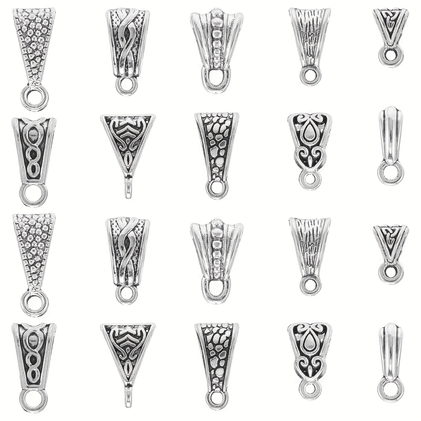 

100pcs Tibetan Pendant Set, Alloy Jump Rings For Jewelry Making