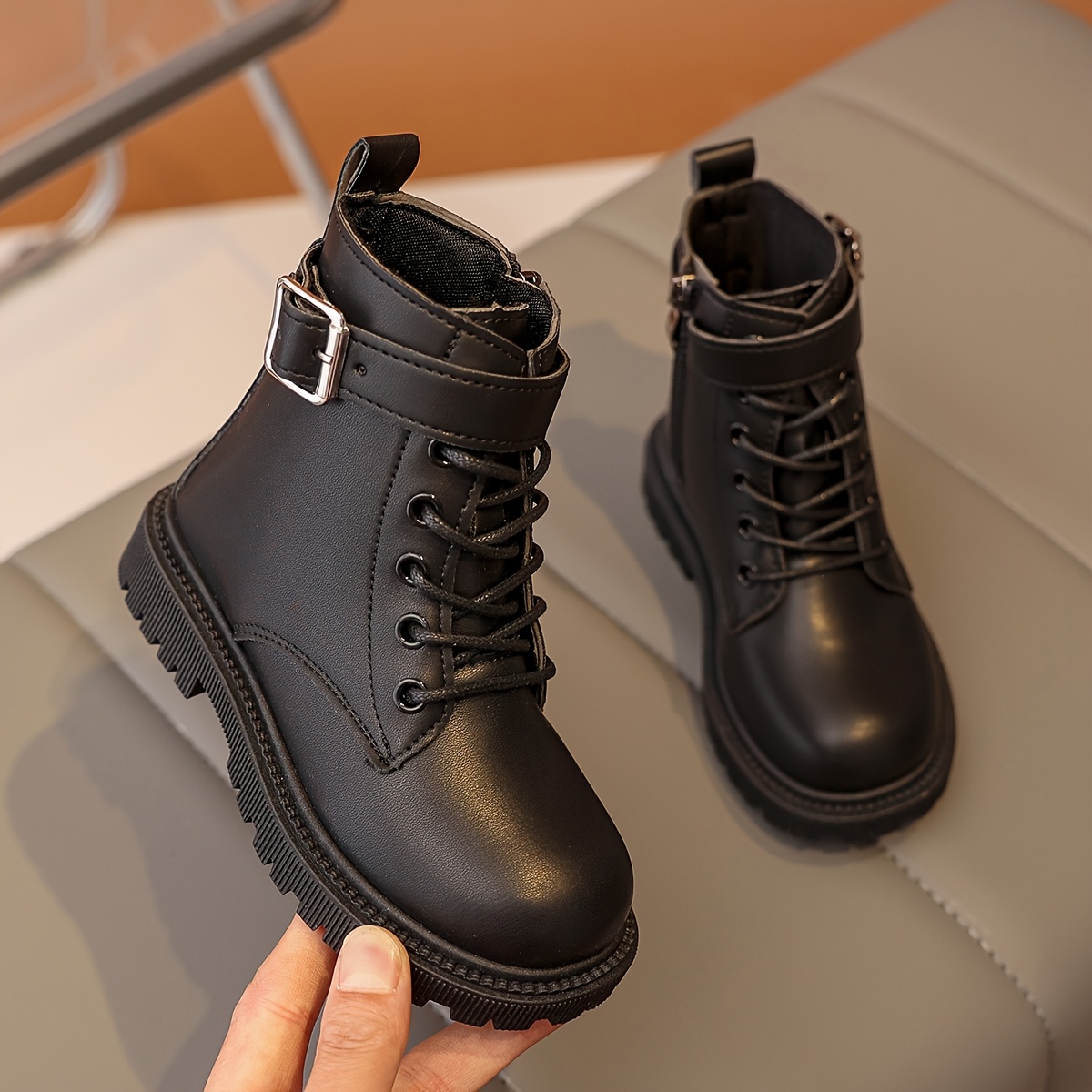 Botas Altas Botas De Cordones Para NiÃ±as Borcegos Niña Con