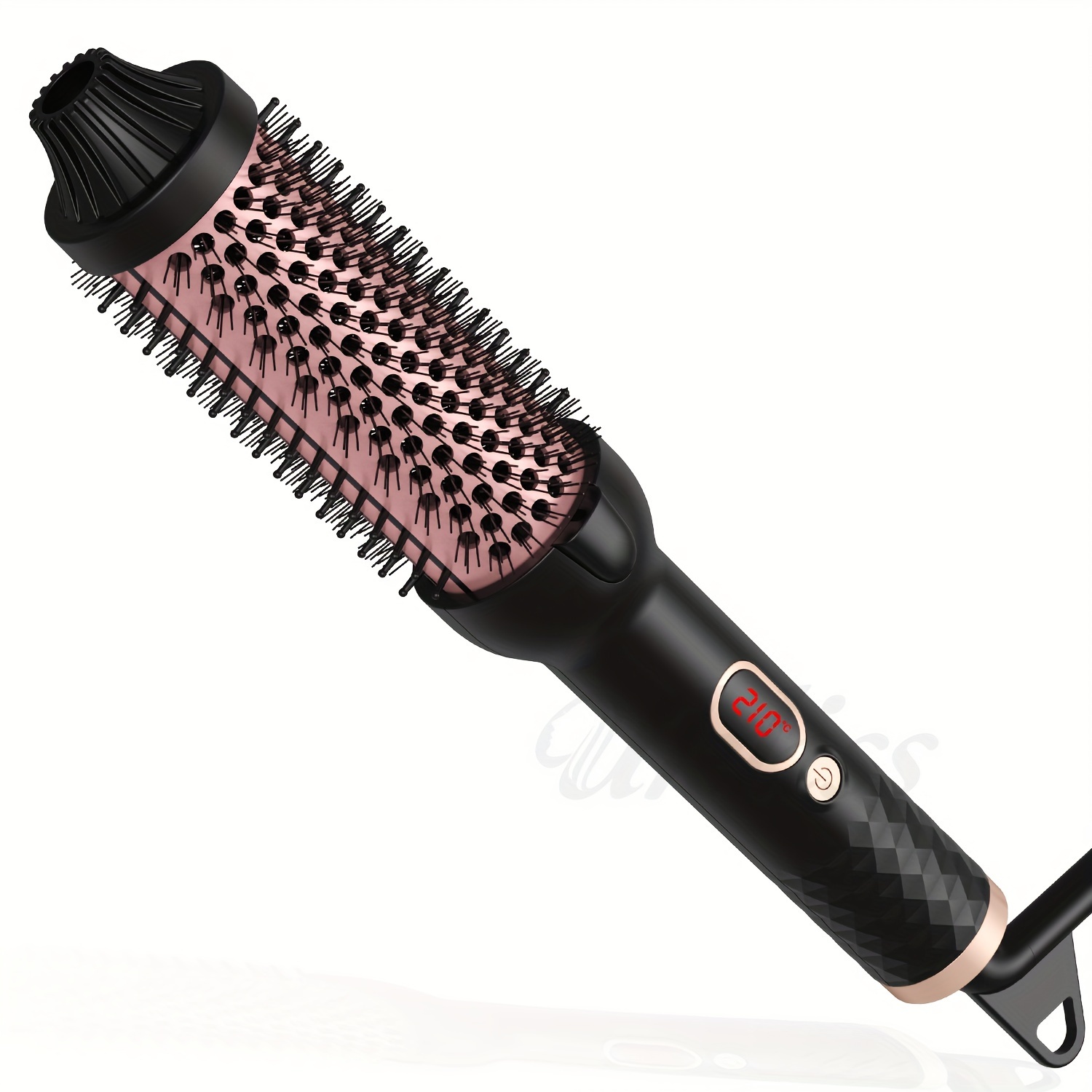 

3-in-1 Ceramic Hair Styling Brush - Curler, Straightener & Dryer | Professional Hot Air Brush | 40mm Diameter | Us Plug | 70w Power