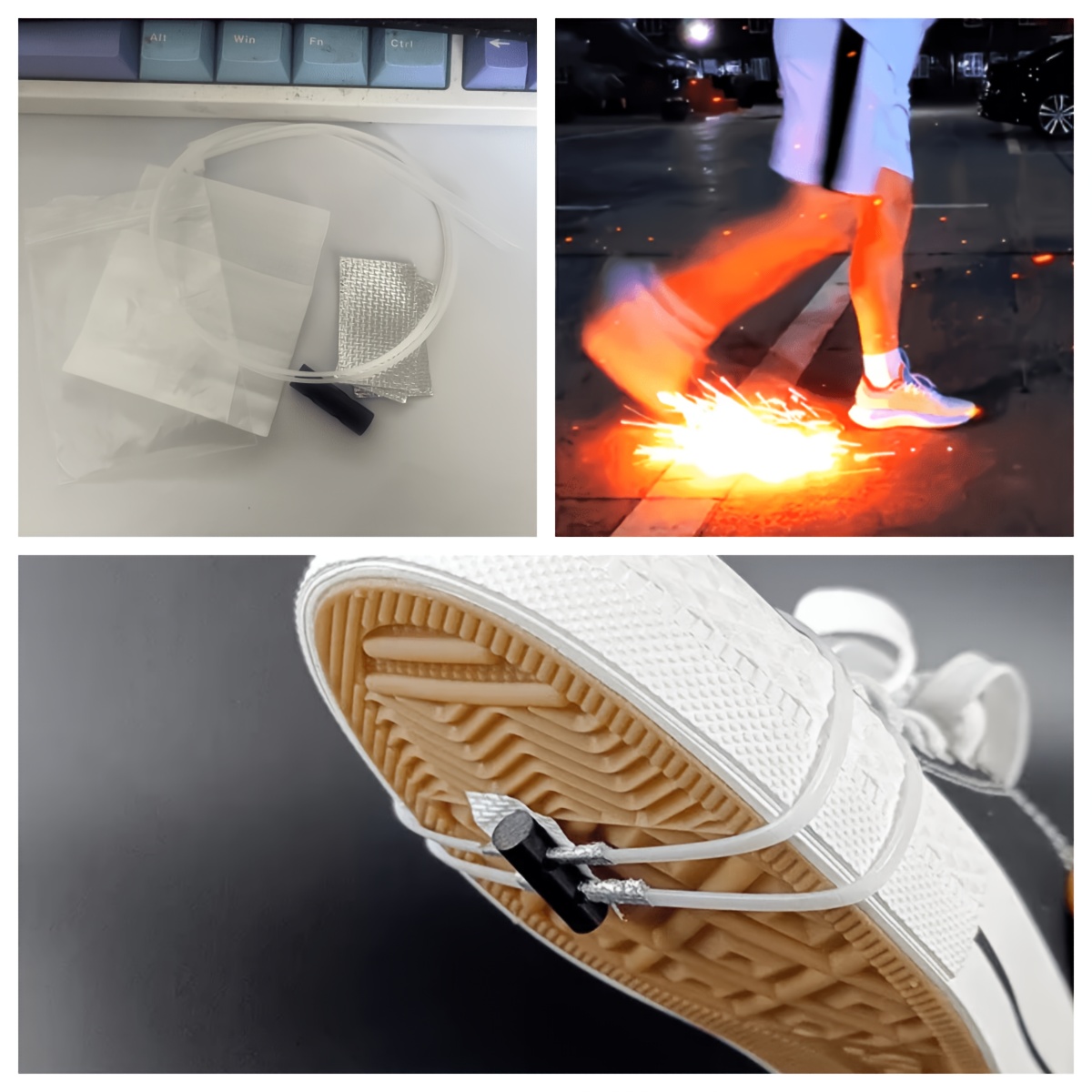 Image of 1 Set Road Cycling Friction Spark Shoe Covers High-brightness Flashing Effect For Night Riding, Safety And