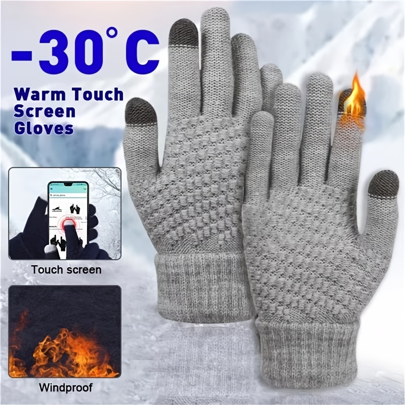 

Touchscreen- Gloves - , Knit For , Driving & Cycling