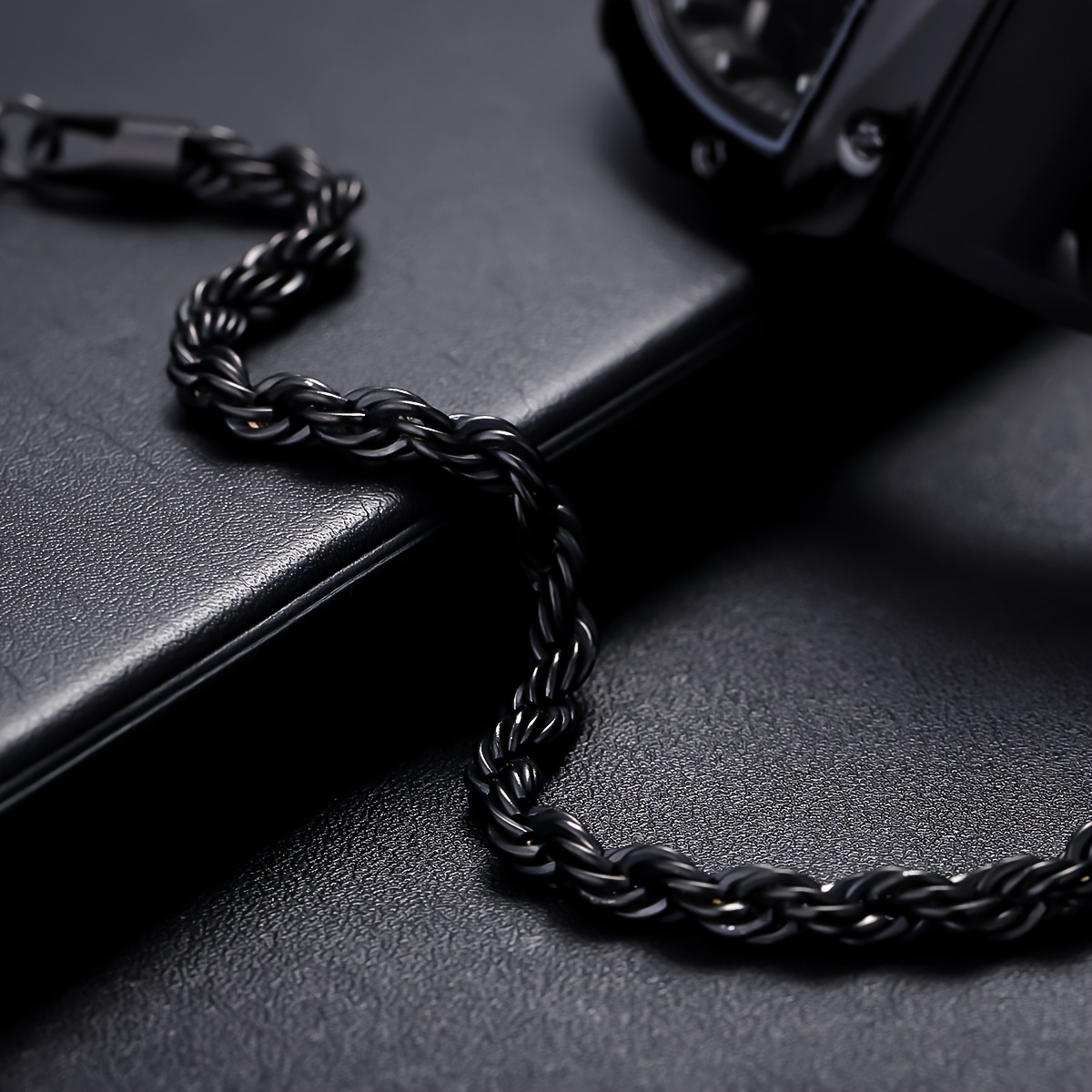 collier chaîne homme 5mm -   robuste à maillons croisés, &   dorée, bijou durable en acier inoxydable 304 304 304 pour     & tenue formelle, passionnés de mode, accessoire de mode, fabrication de haute qualité, mode moderne Détails du produit 4