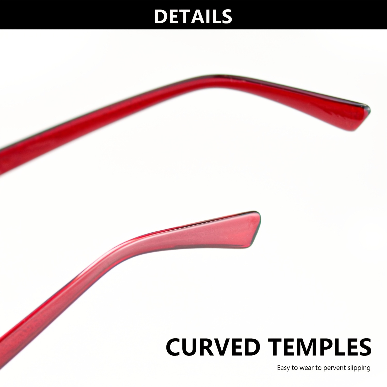 3pcs Fashion Oversized Rectangular Monogram Glasses Set