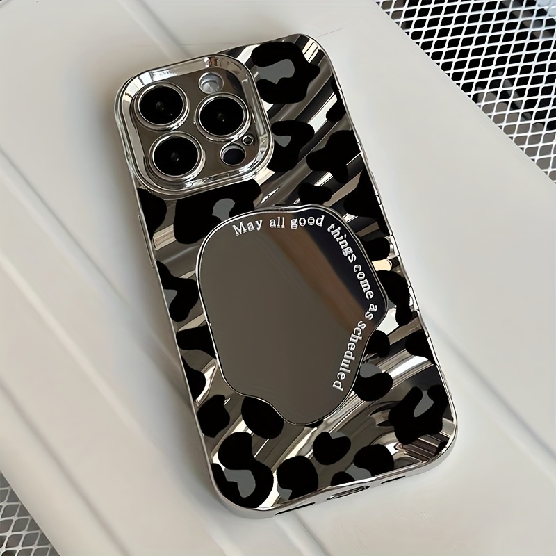 TEMU Phone Case - A Fashionable Phone Case, Creatively Designed With Wavy Mirror Material And Print, Suitable For Iphone 17/17 Air/11/12/13/14/15/16