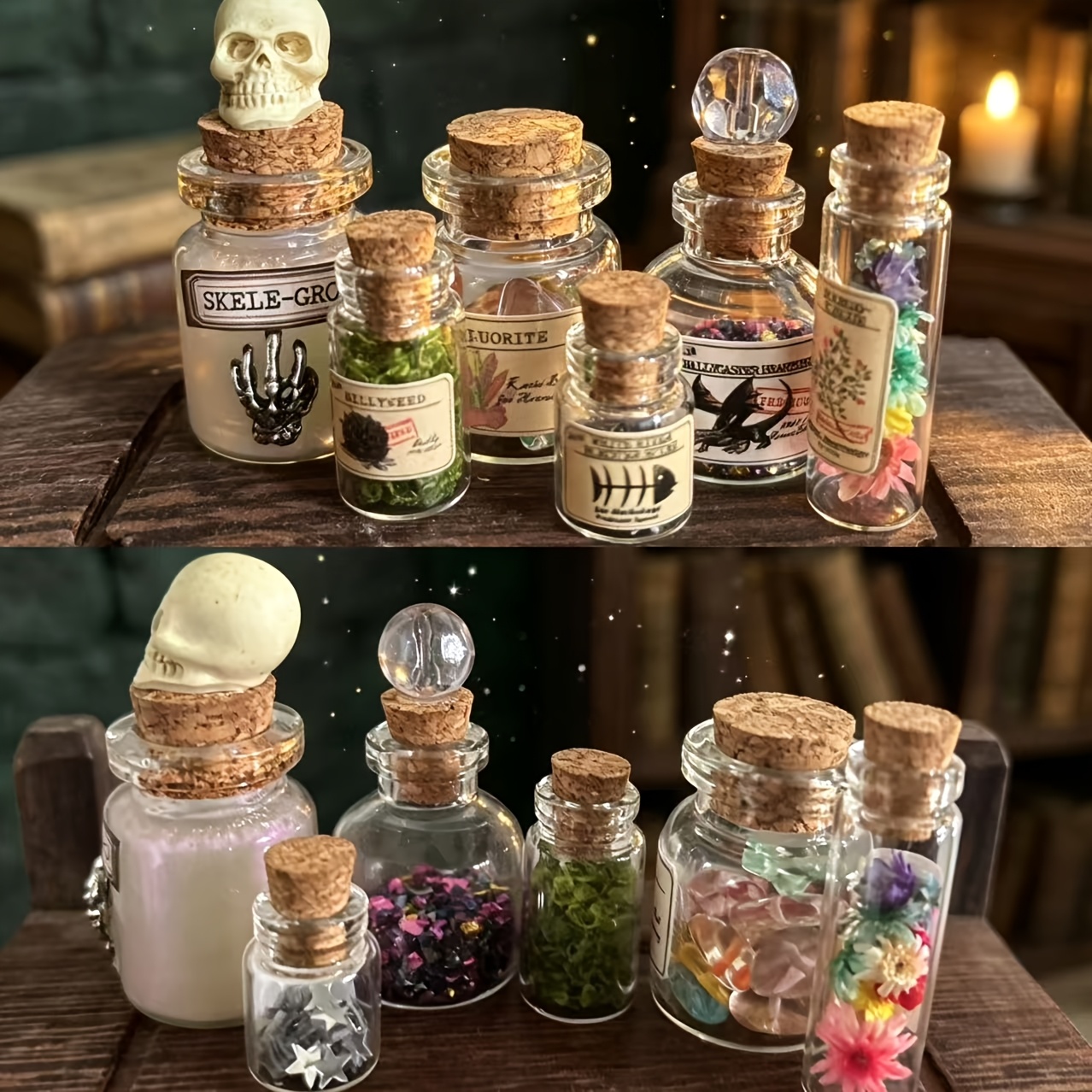 TEMU Mini Simulation Harry Potter Magic Bottles Set, 6pcs Cute Bottles, Perfect For House Decoration And Gifts
