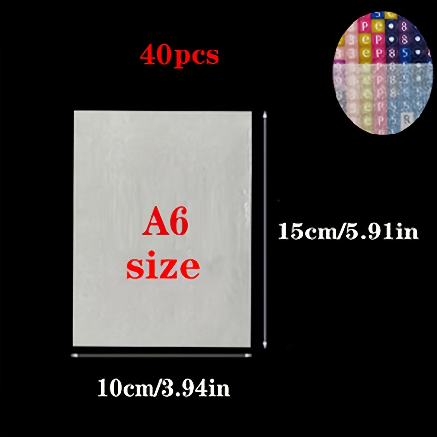 TEMU papel de para pintura de diamantes, cubierta antiadherente de cara, accesorios de herramientas de bordado de diamantes DIY reemplazables y