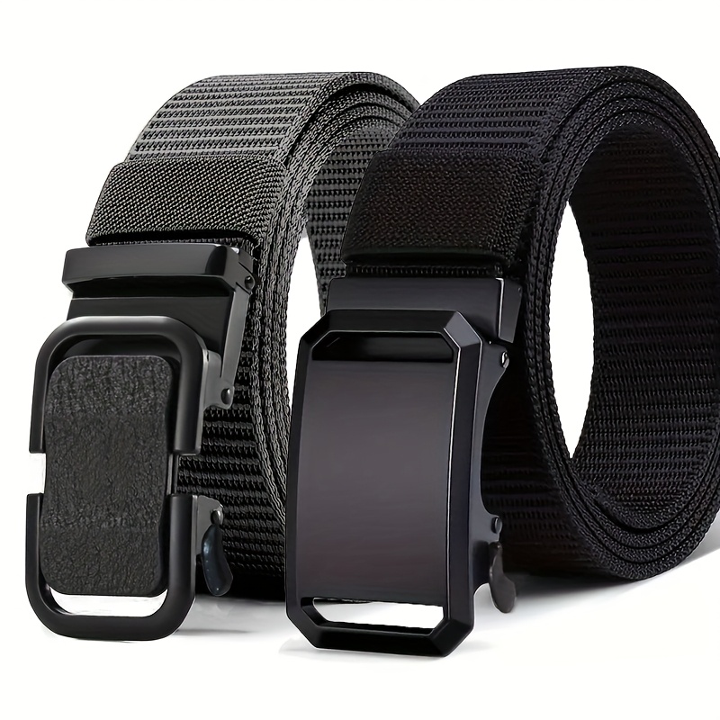 Men's Canvas Sports Belts with Automatic Buckles