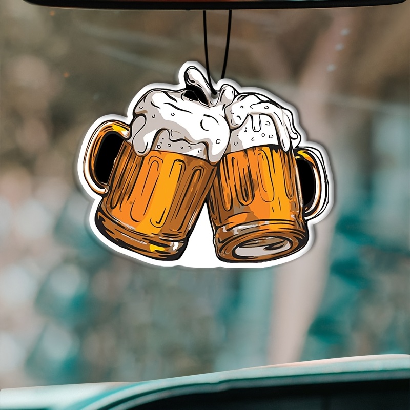 Now Beer Time Car Air Fresheners, Wardrobe Fragrant Pendant, Perfumes, Rearview Mirror Hanging Decorations, Car Accessories Interior Pendants- Gifts For , Family, Wife, Lover