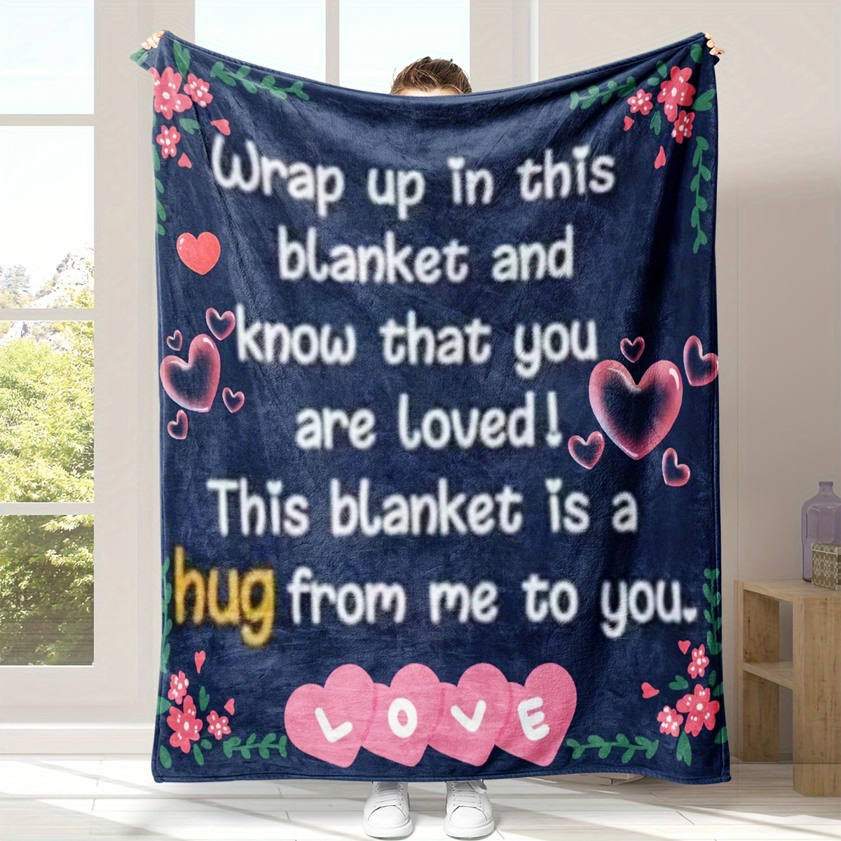 

1pc Printed Blanket Nap Blanket For , For Sofa Bed Camping , - Blanket