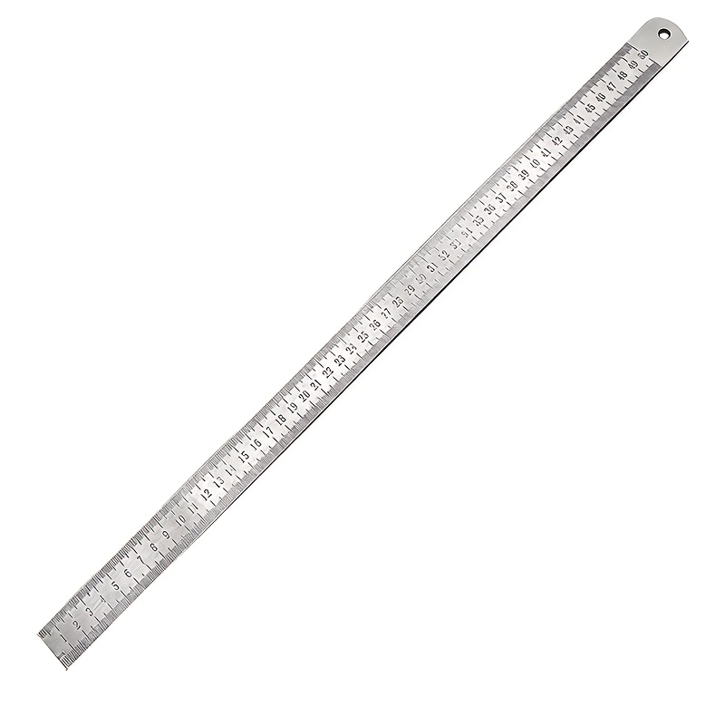 TEMU 3mm Thickened 50cm/20in Stainless Steel Ruler, Suitable For Measurement, Office And Household Use
