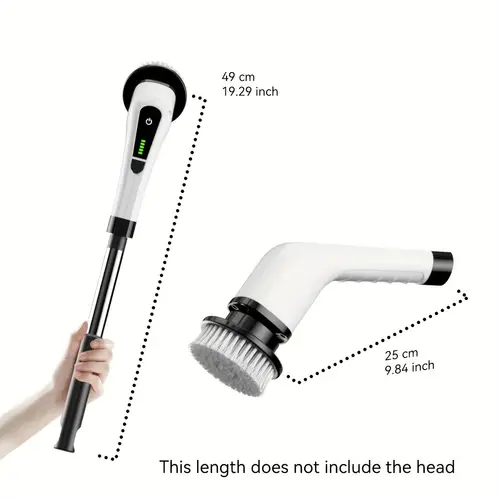 rotary floor cleaner with 7 brush heads long cleaning brush with power indicator matching brush usb charging 2500mah li universal bathroom floor wall glass and kitchen cleaning car sanding and polishing