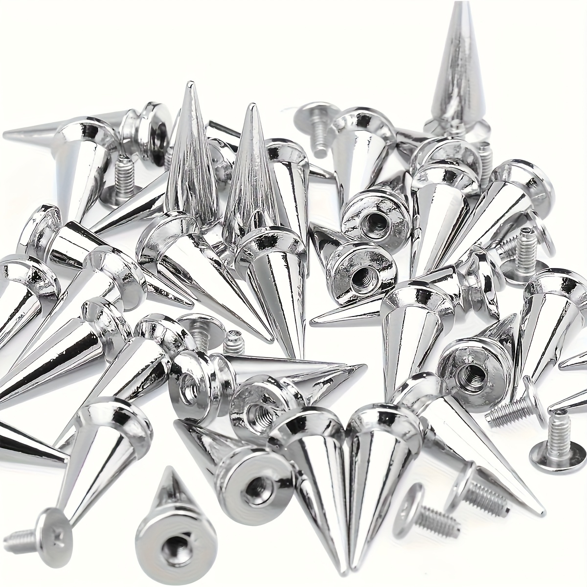 TEMU 30 set di chiodi a forma di albero e viti a metalliche grandi ,6 cm/1 pollice con retro per fai da te in , argentati