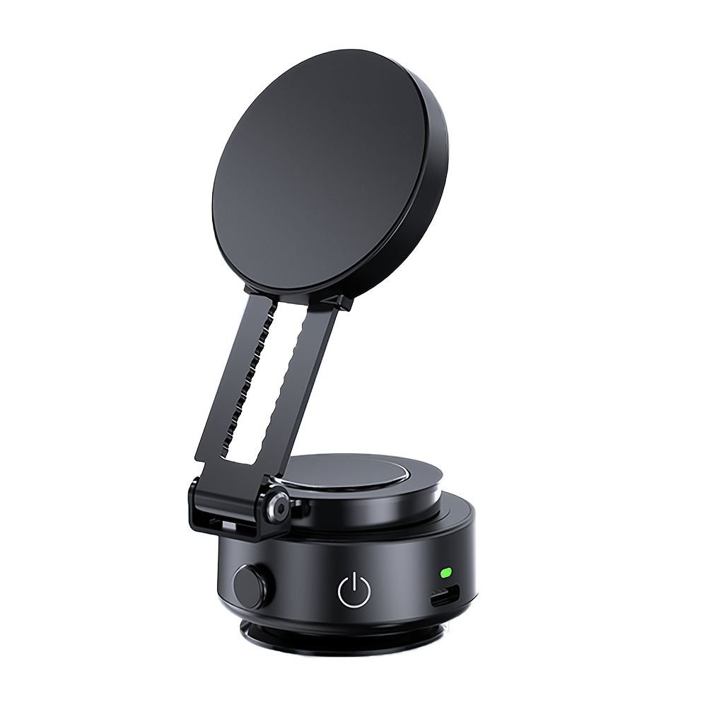 Magnetic Mobile Phone Holder, Extendable And Foldable, 360-Degree Rotatable, Motor Vacuum Adsorption Car Mobile Phone Holder, Super Strong Suction, Small And Lightweight Design, Suitable For Car/Indoor/Gym/Travel/Bathroom And Smooth Glass , Suitable For Iphone16/15/14/13/12 Compatible With All Smartphones - Cell Phones & Accessories