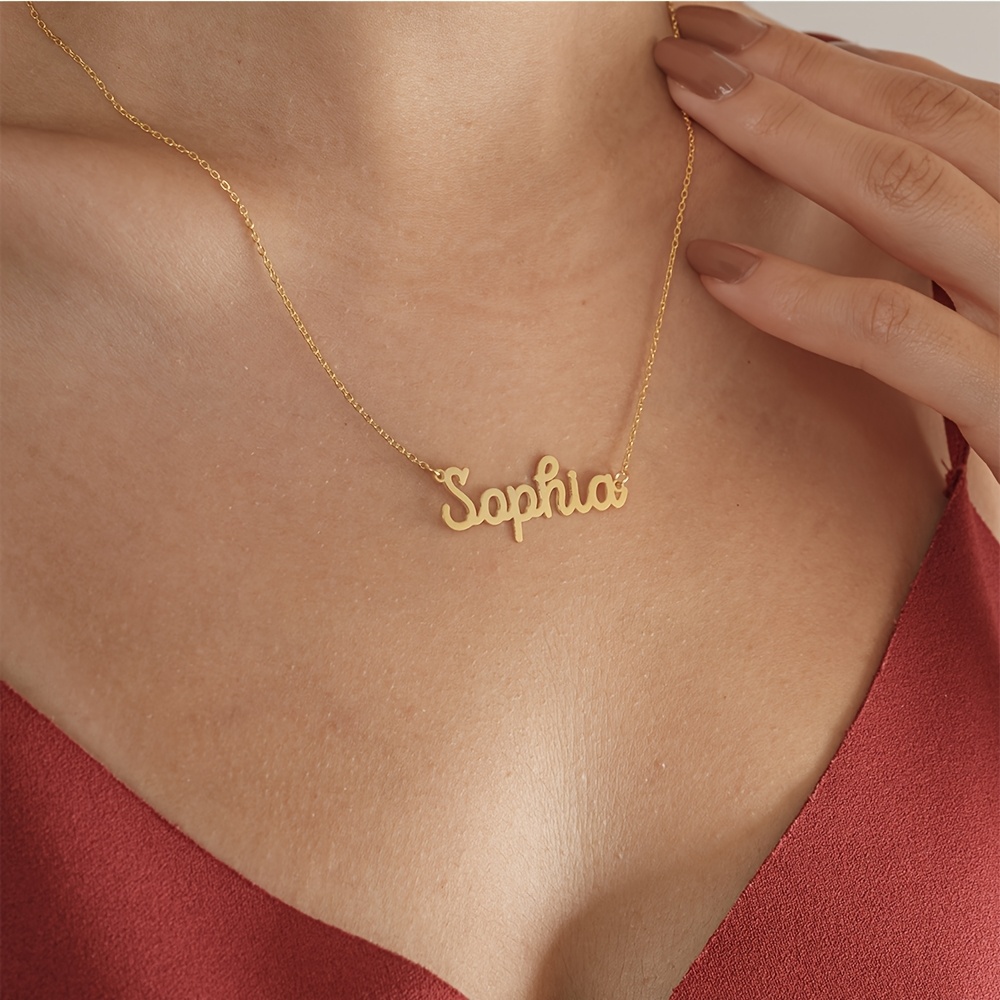Women's Personalized Name Necklace for Wedding Wear