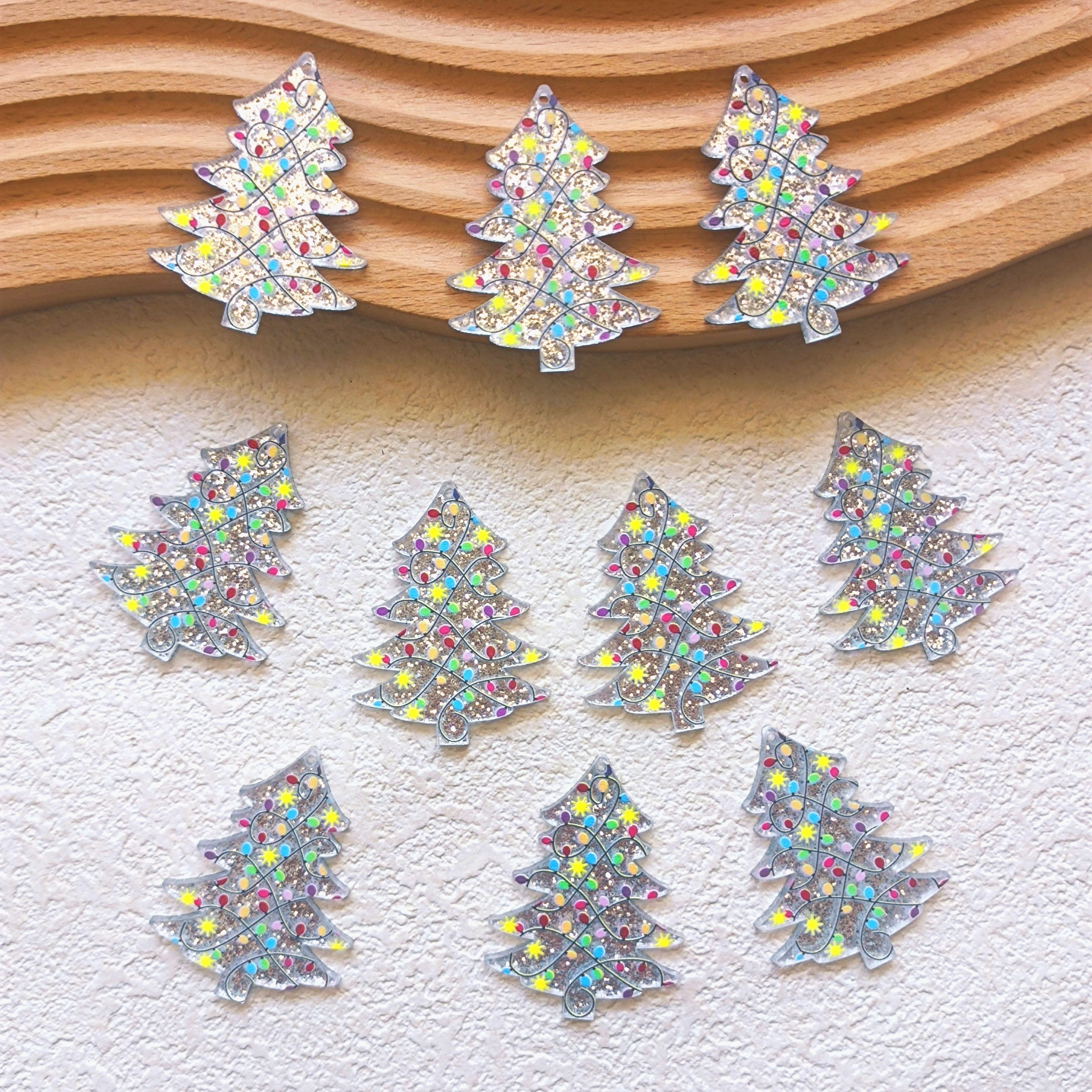 

10pcs Christmas Tree - Pendants For Jewelry Making, & Necklaces -