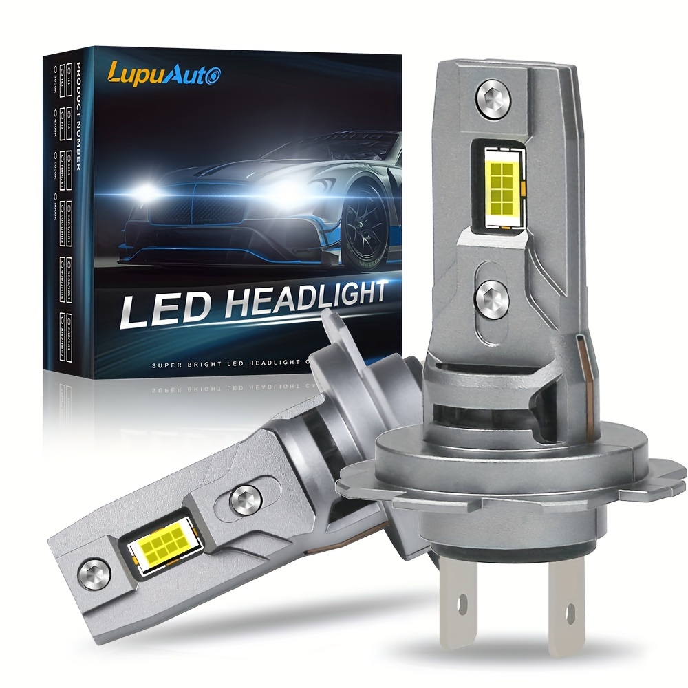 

Lupuauto H7 Led Headlight Bulbs: 1:1 Design, 20000lm Brightness, 12-24v Compatible, Aluminium Body, Instant Installation, Suitable For Motor Vehicles