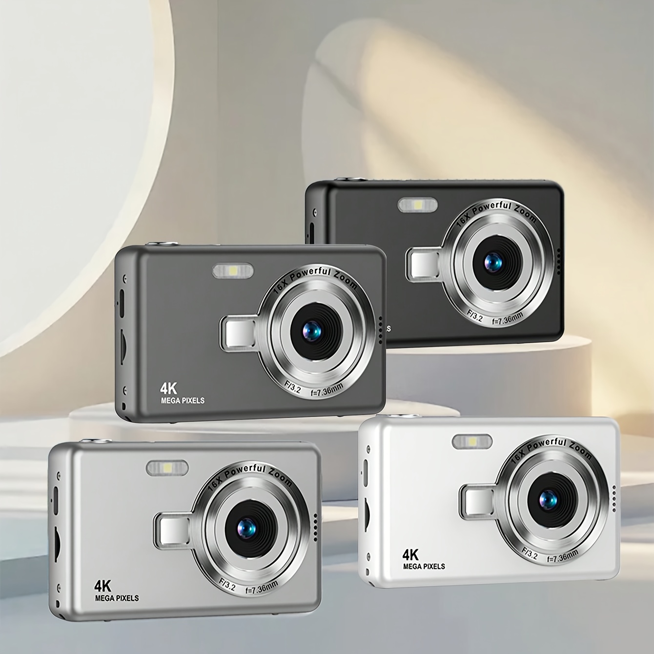 4K Ultra HD Action Camera with 32GB Memory Card - Portable, Automatic Focus, Easy to Use for Photos and Videos, Rechargeable Lithium Battery, USB Charging, Ideal Holiday Gift, Memory Card Slot Included, Easy to Use Camera|Compact Camera Design|Lcd Display, Action Camera
