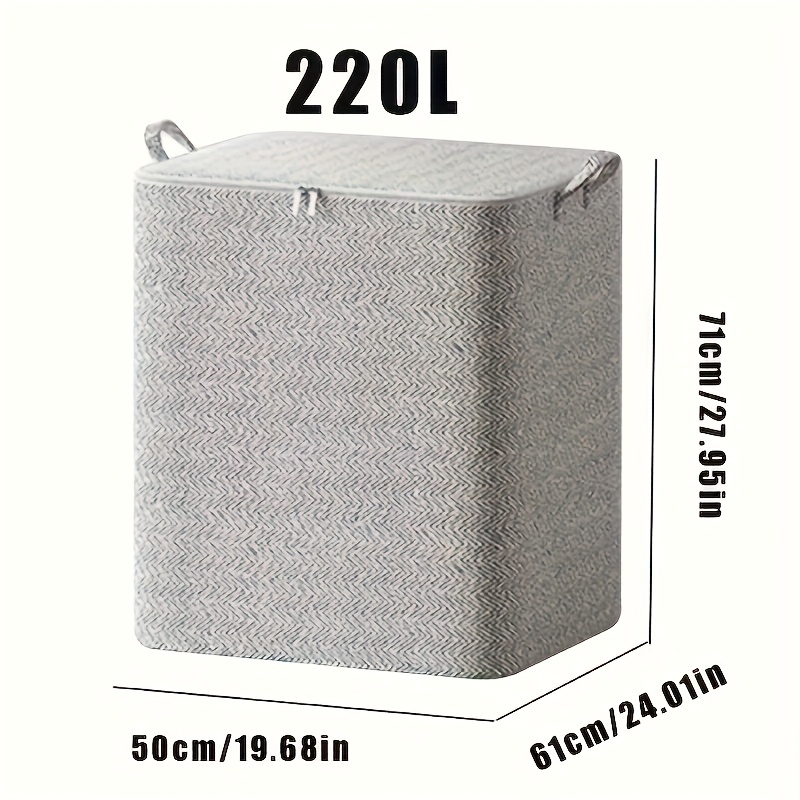 TEMU 58.12 Gallon (or 29.06 Gallon Half Capacity) Large Storage Box With Lid-heavy-duty Non-woven Storage Box, Lock Design, Suitable For Clothing,