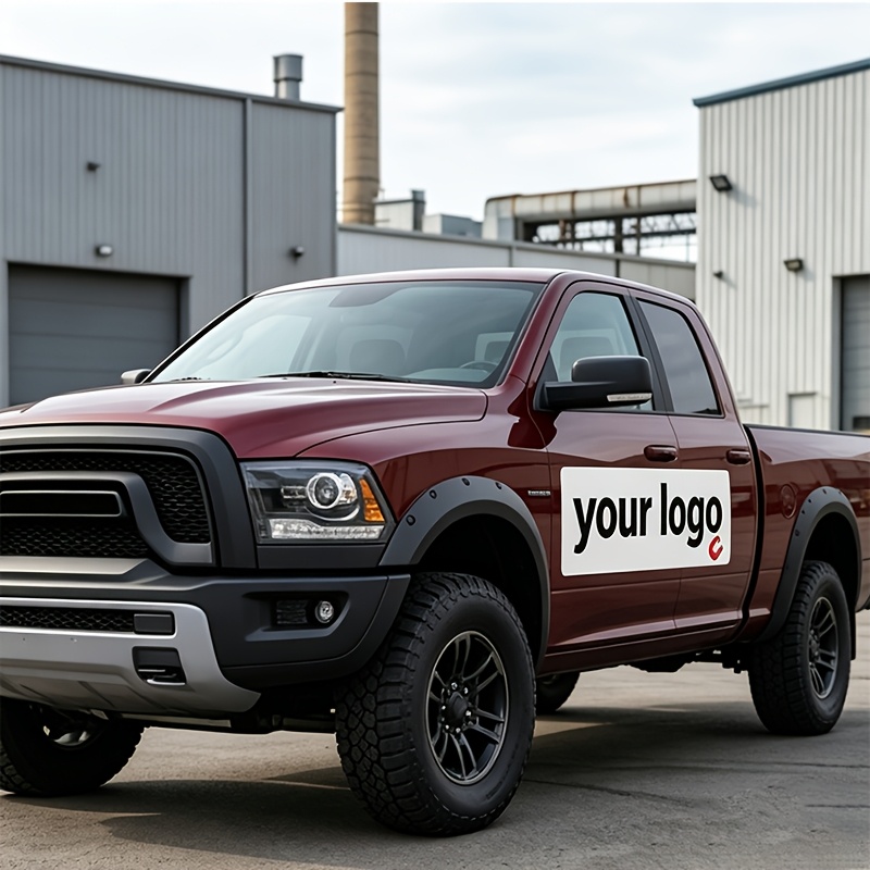 1pc Red Custom Magnetic Signs for Vehicles Can Be Personalized for Cars, Vans, and Trucks. These Waterproof Magnetic Stickers Are Used for Commercial Vehicle Promotion with Professional Printing and Die-Cutting Techniques. Ideal for Outdoor, Backyar