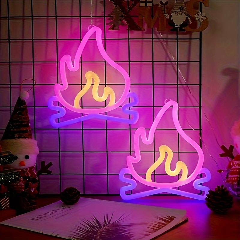 Flame neon online light