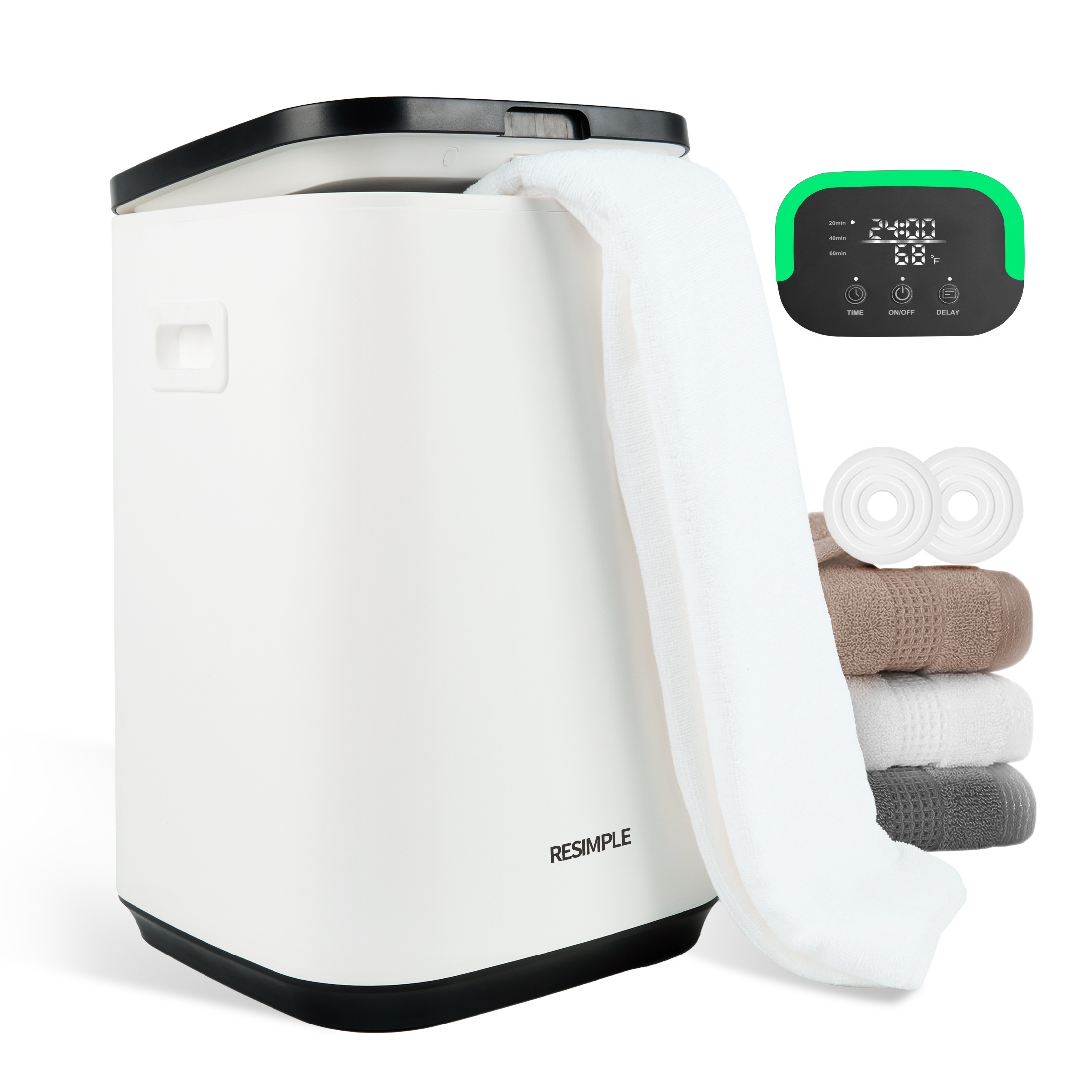 TEMU Resimple Luxury Towel Warmer Bucket, Intelligent Rapid Heating, Large Capacity 23 , Led Screen Control, , Suitable For Bathroom, Spa, Home, Hair Salon, Ideal Holiday Gift