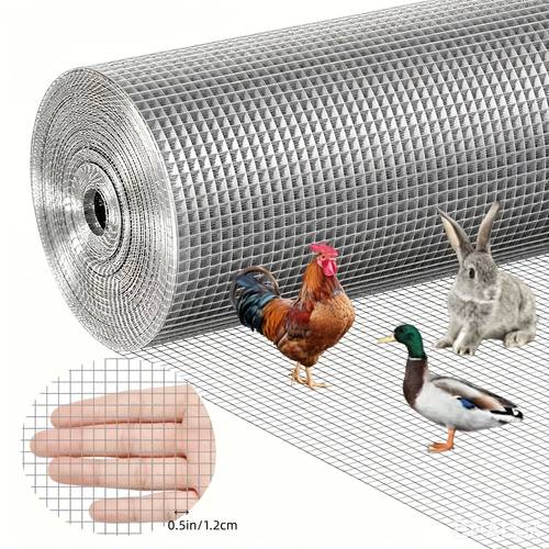 heavy duty galvanized welded wire mesh roll hot dip galvanized metal hardware cloth galvanized fence wire for chicken coops bird cages garden fences rabbit hutches and outdoor fencing